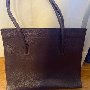 Elegant Brown Leather Tote Bag